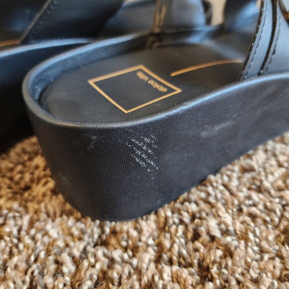 Dolce Vita Black & Gold Platforms - Picture 7 of 7